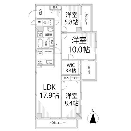 姫路駅 バス9分  神姫バス　東辻井下車：停歩2分 5階の物件間取画像